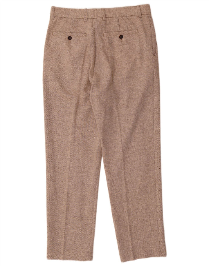 Zara Calça feminina reta de terno pequeno W28 L29 bege