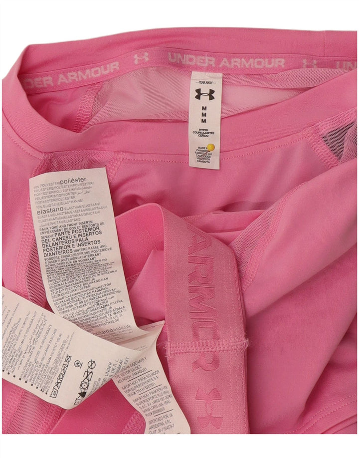 Camiseta feminina Under Armour Crop Graphic UK 12 poliéster rosa médio