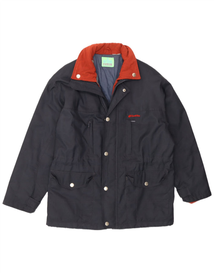 Jaqueta corta-vento masculina Lotto UK 42 XL azul marinho poliamida