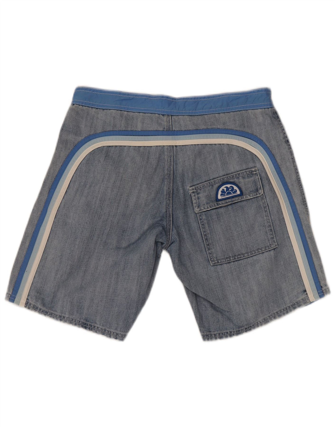 Shorts de natação masculino SUNDEK médio azul colorblock algodão