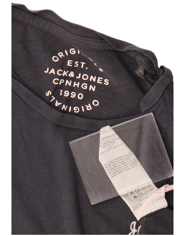Camiseta masculina JACK & JONES XS azul marinho algodão