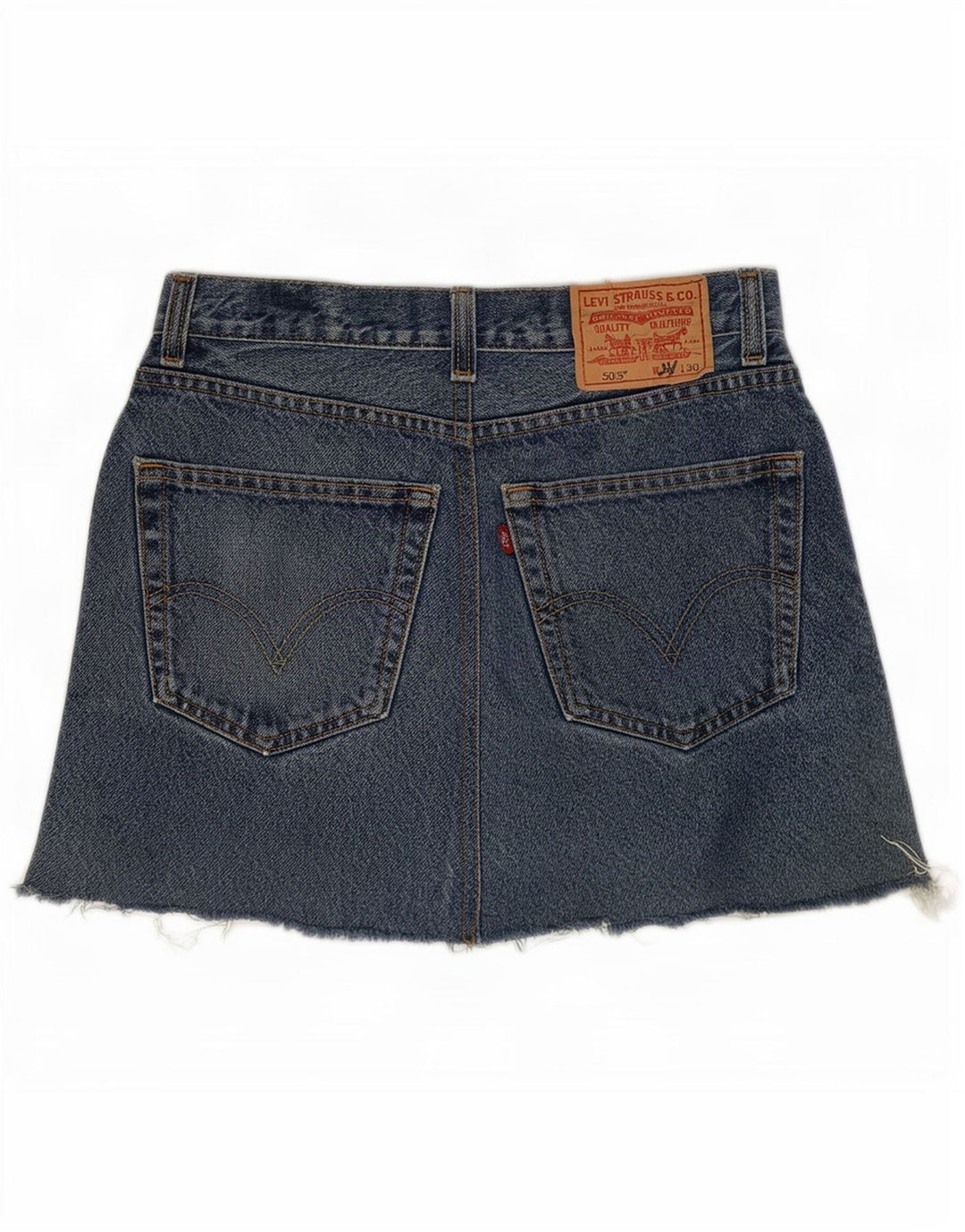 Saia jeans feminina Levi's 505 W30 azul médio