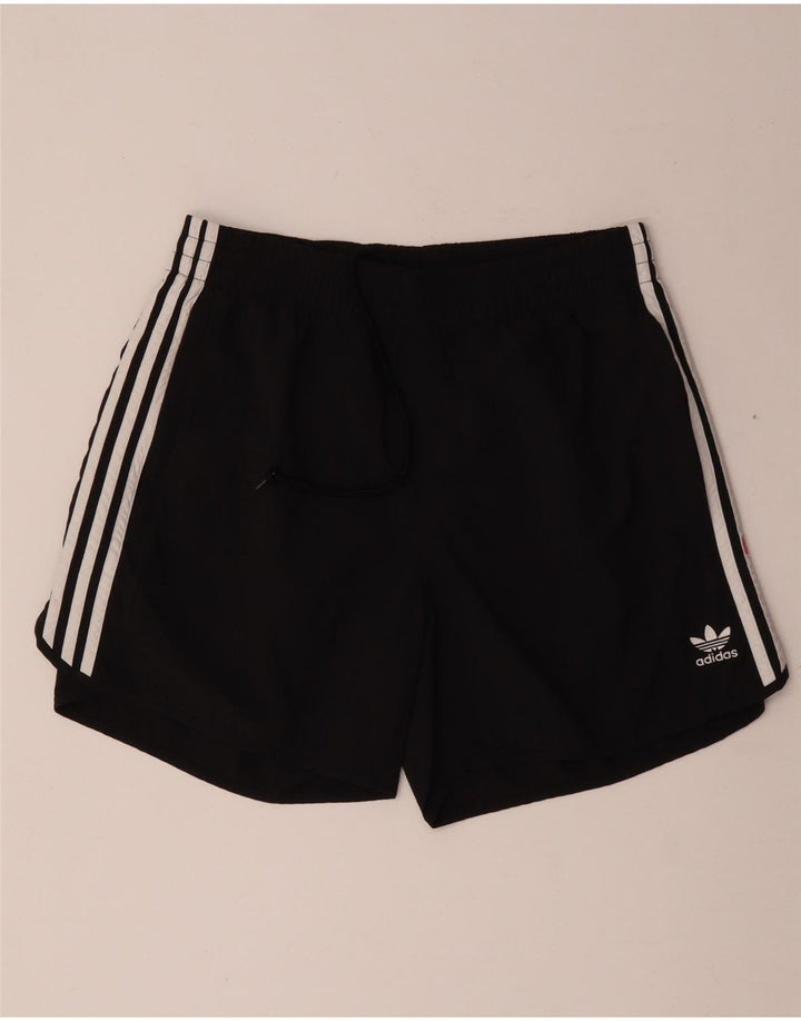 Shorts esportivos masculinos Adidas médio preto poliéster