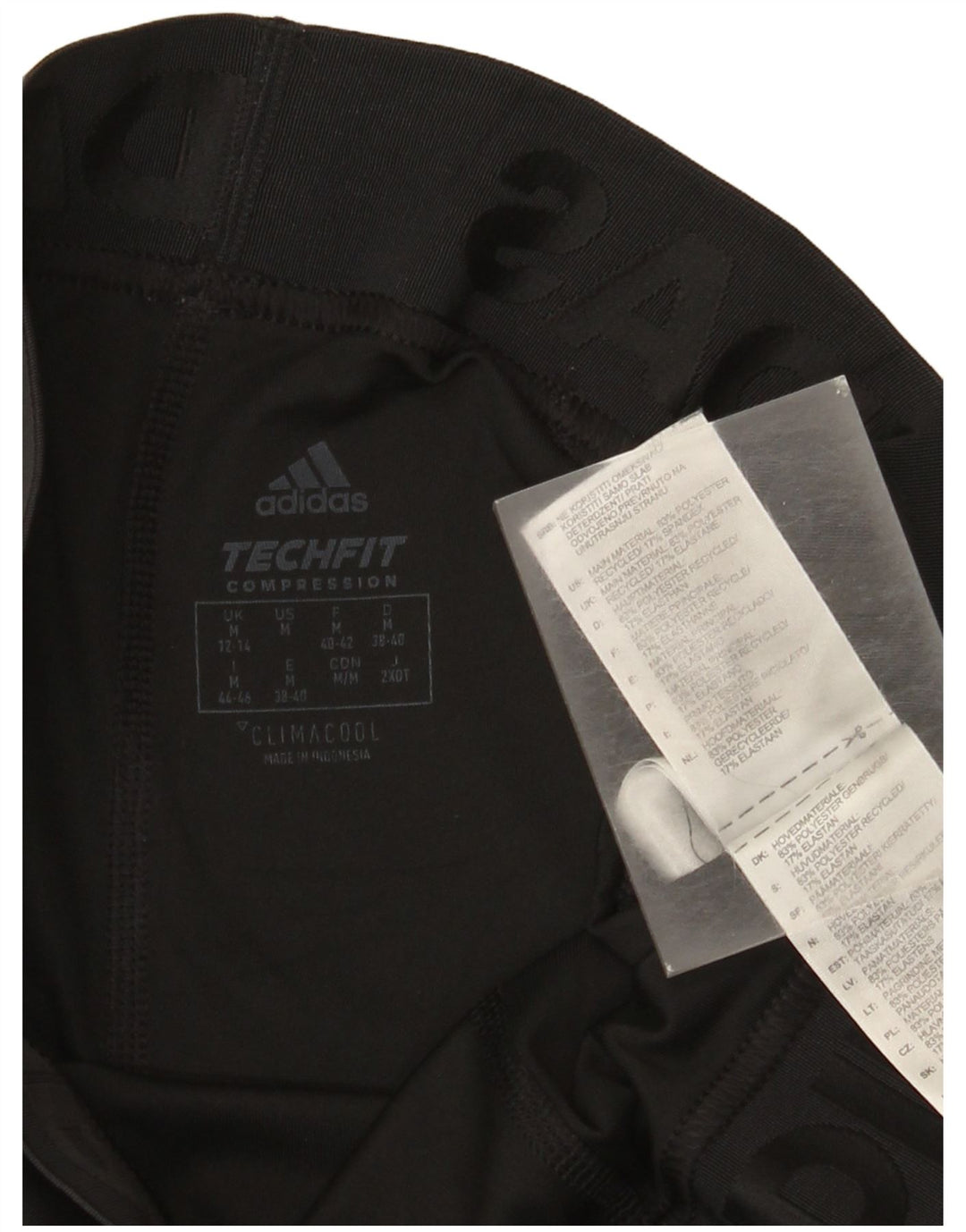 Adidas Mulher Climacool Graphic Capri Leggings UK 12/14 Médio Preto
