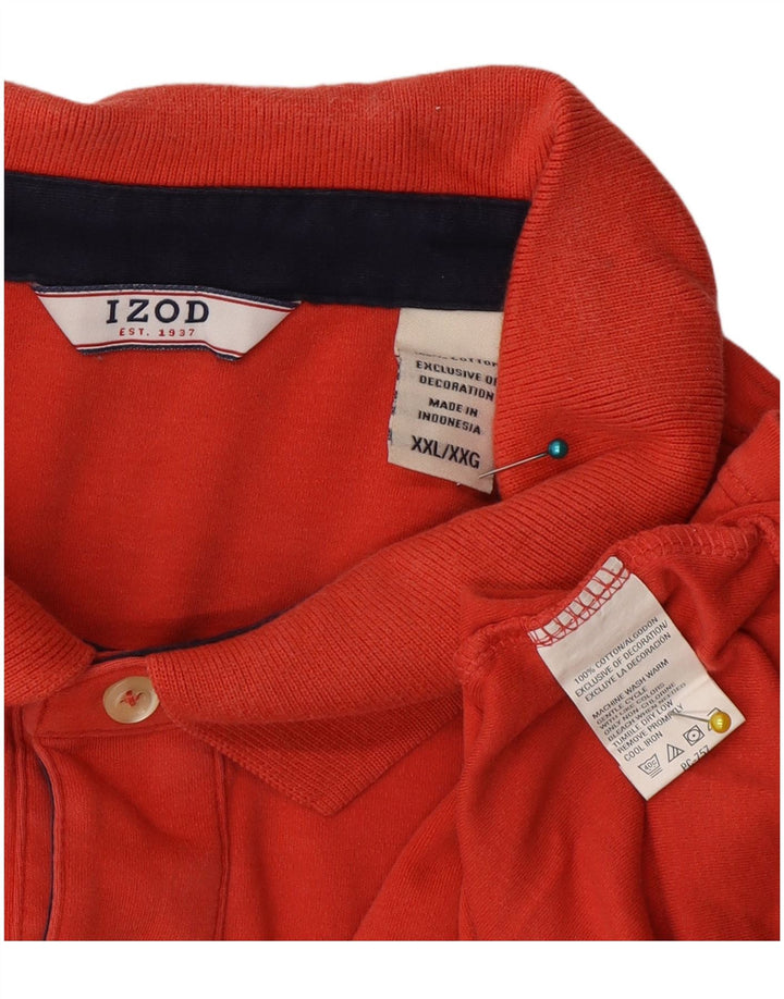 Camisa polo masculina Izod 2XL algodão rosa