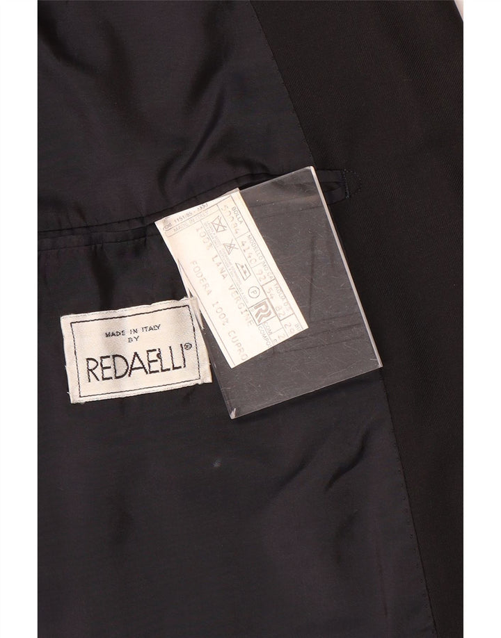 Jaqueta blazer masculina Redaelli com peito duplo IT 54 2XL lã preta