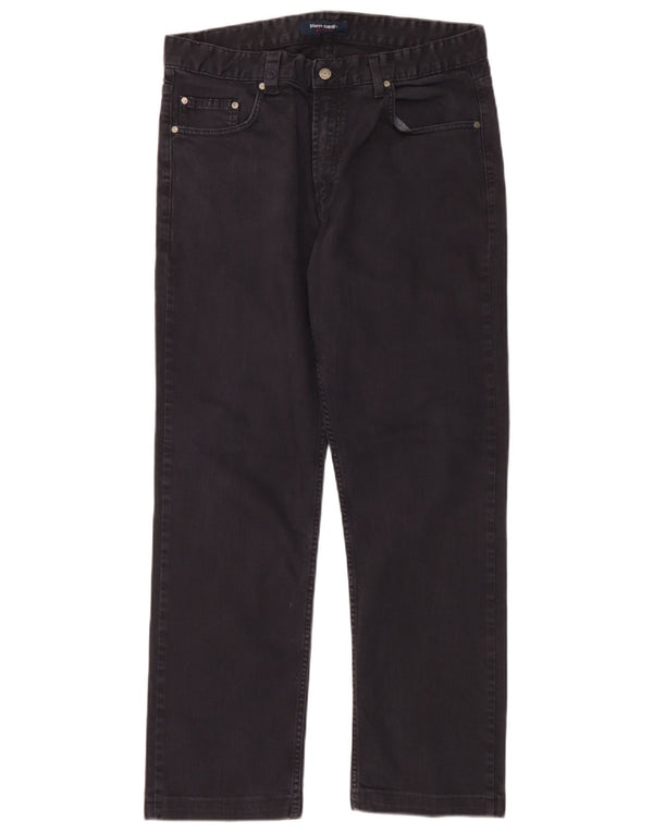 Pierre Cardin Mens Straight Jeans IT 46 Pequeno W34 L30 Azul Marinho Algodão