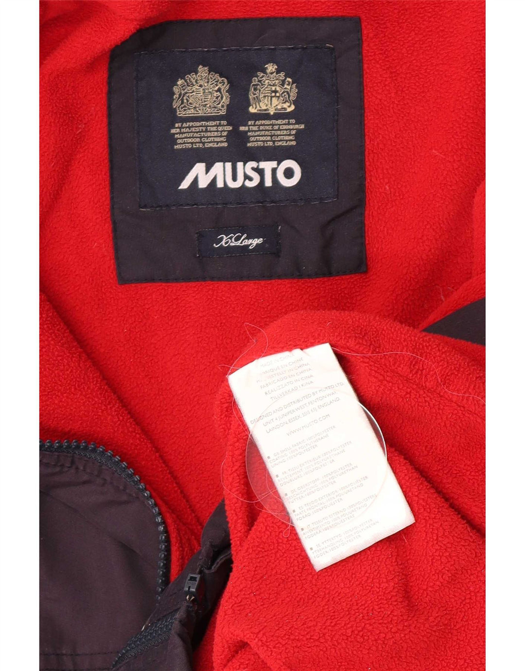 Jaqueta bomber masculina Musto UK 42 XL poliéster azul marinho