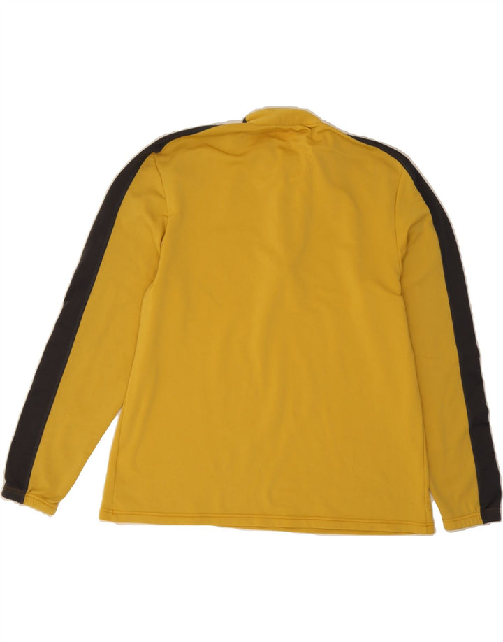 ASICS Mens Zip Neck Pullover Tracksuit Top Large Yellow Colourblock Vintage Asics and Second-Hand Asics from Messina Hembry 
