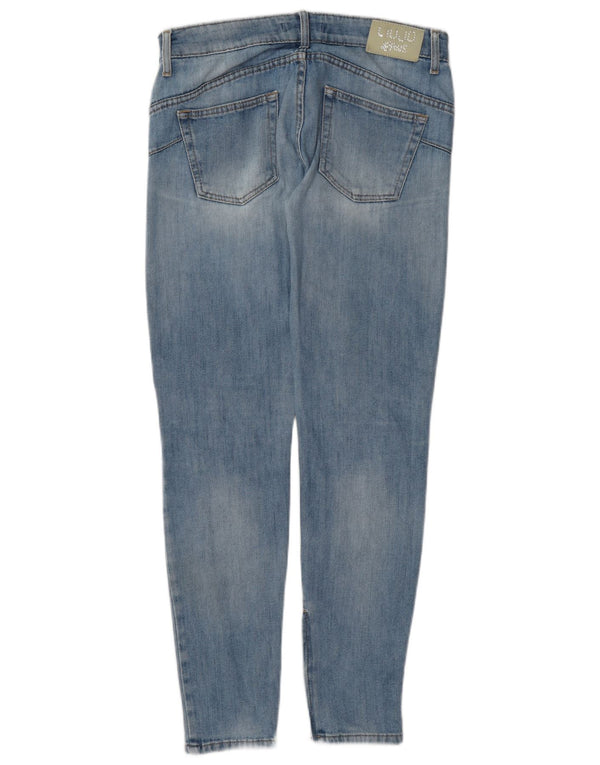 Liu Jo Jeans skinny feminino desgastado W30 L30 algodão azul