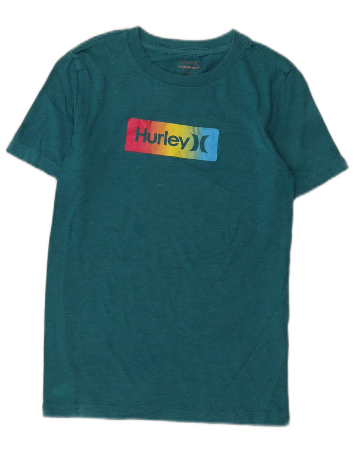 Camiseta gráfica Hurley Boys 11-12 anos verde médio