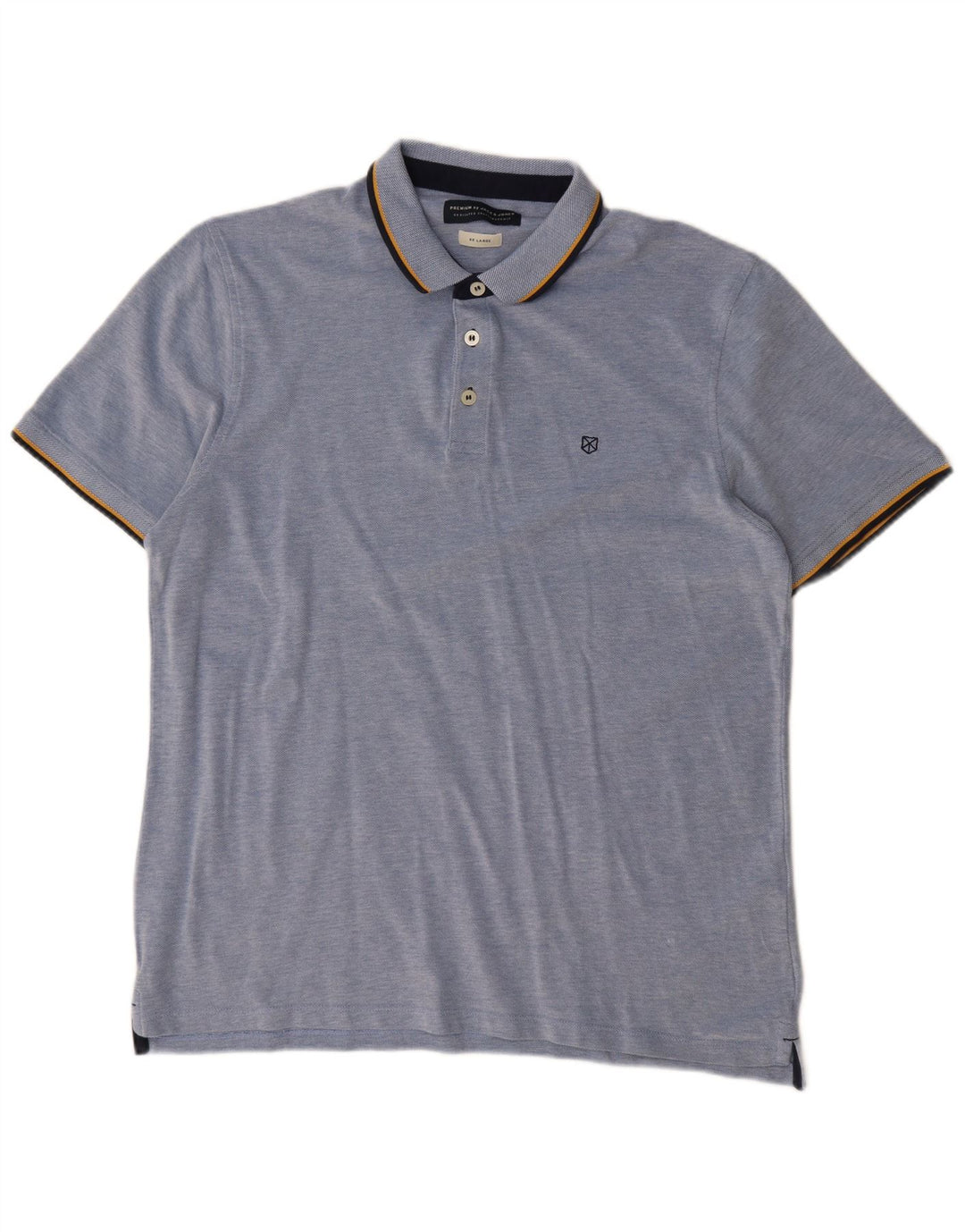 Camisa polo masculina Jack & Jones 2XL algodão azul
