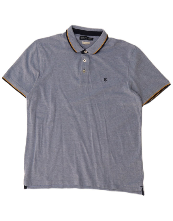 Camisa polo masculina Jack & Jones 2XL algodão azul