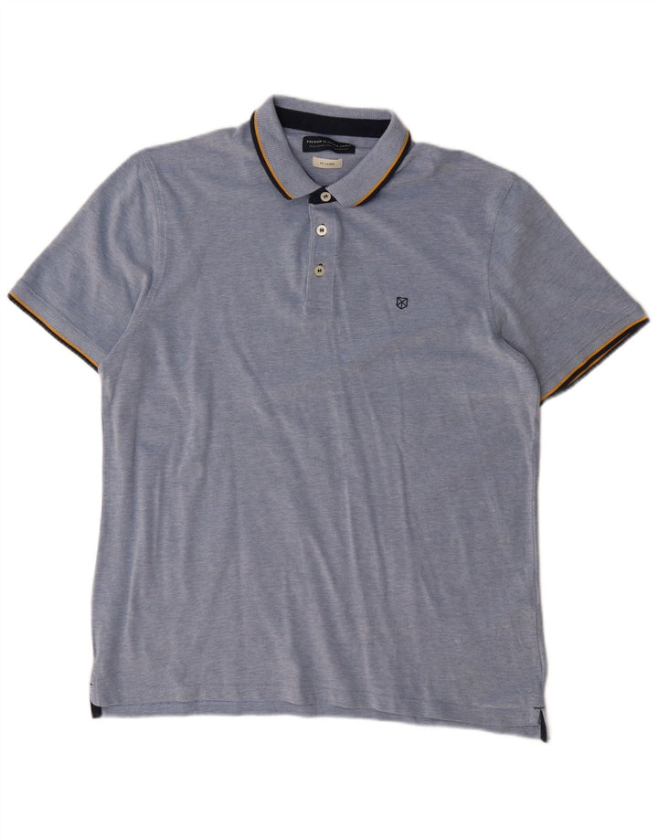 Camisa polo masculina Jack & Jones 2XL algodão azul
