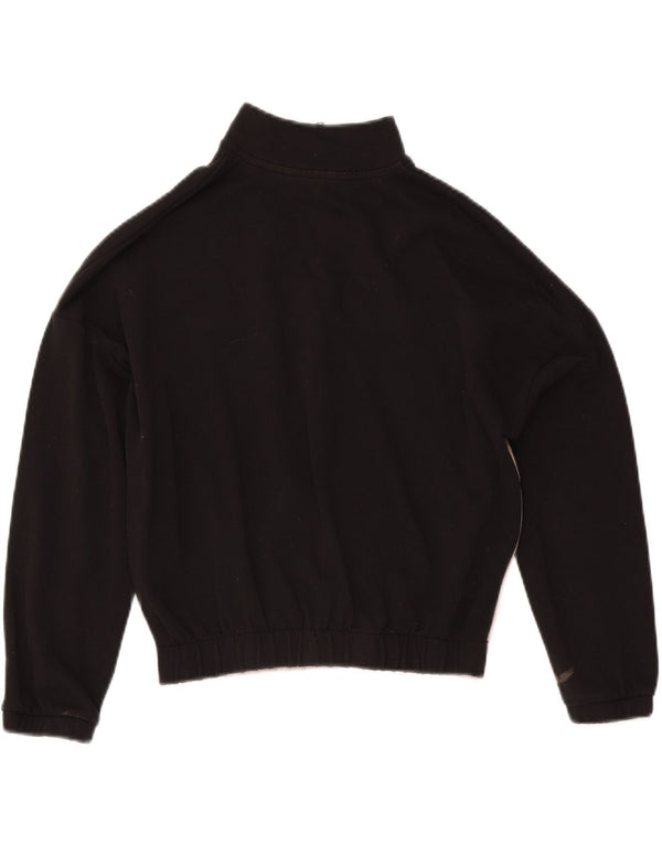 Kappa moletom feminino gráfico jumper UK 10 pequeno bloco colorido preto