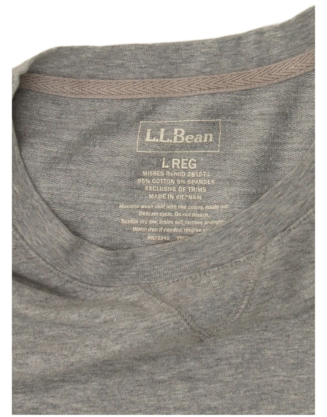 Suéter gráfico feminino L.L.BEAN Reino Unido 16 grande algodão cinza