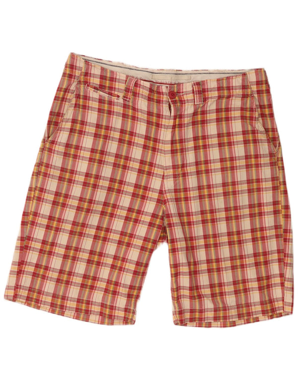 Woolrich Mens Chino Shorts W38 XL Algodão xadrez multicolorido