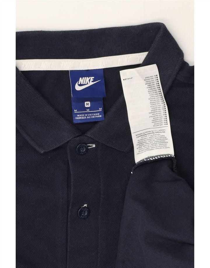 Camisa polo masculina Nike média azul marinho algodão