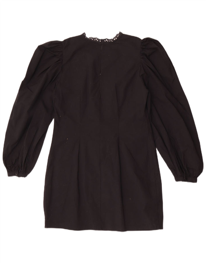 Vestido feminino Zara de manga comprida UK 14 grande preto