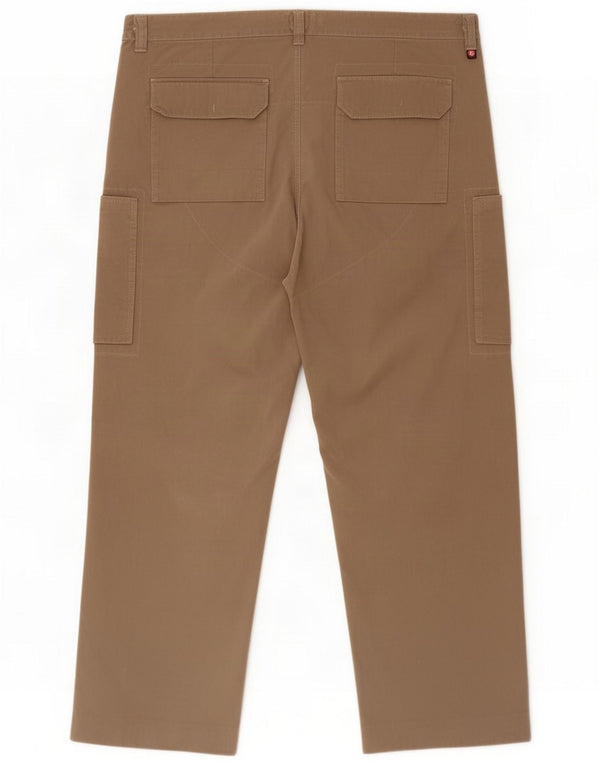 Murphy & Nye Mens Straight Cargo Calças W42 L32 Bege