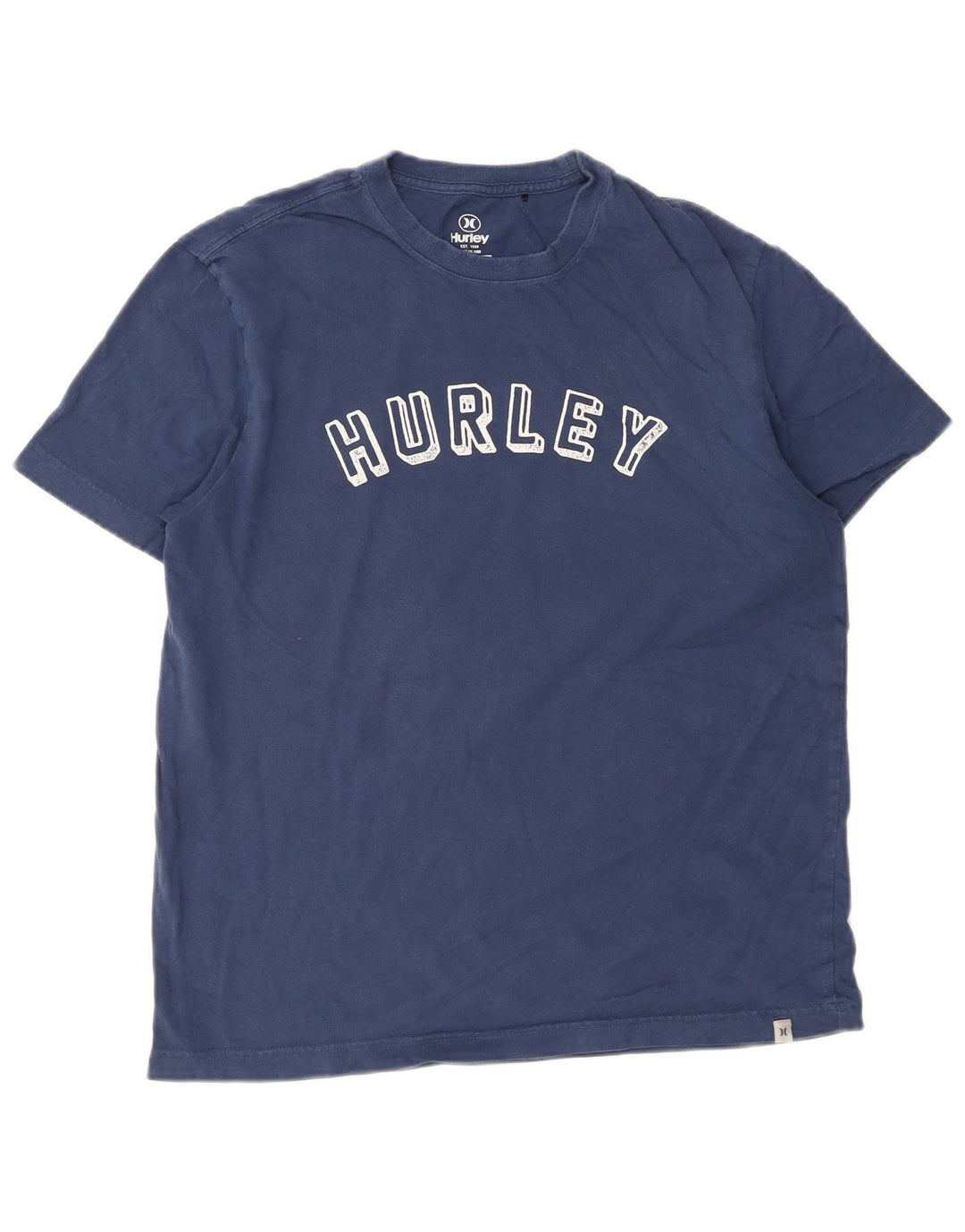 Camiseta gráfica masculina Hurley Top médio algodão azul marinho