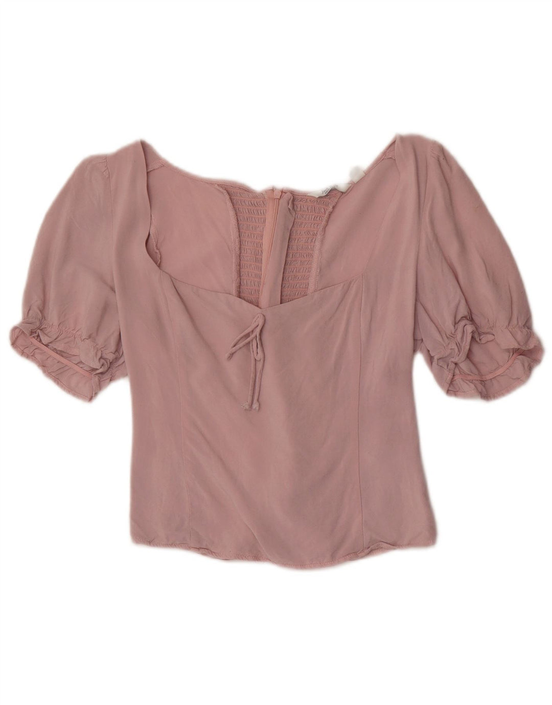 Blusa cropped feminina Jack Wills Reino Unido 12 viscose rosa médio
