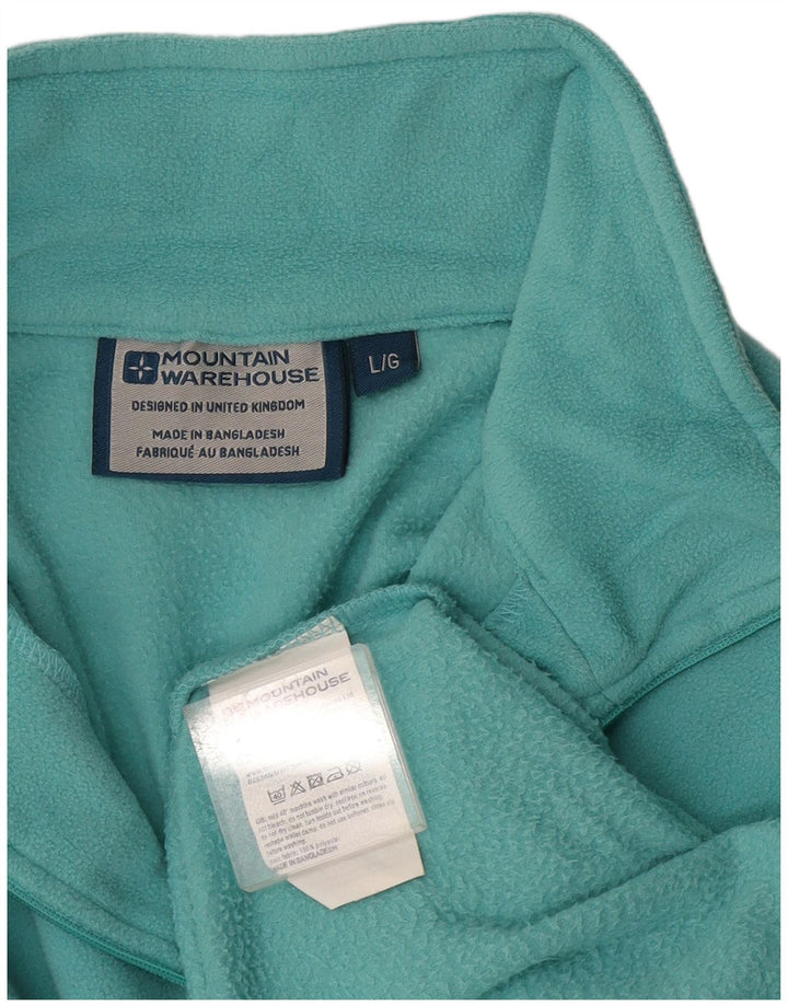 Jumper de lã feminino Mountain Warehouse com zíper e pescoço UK 16 poliéster azul grande