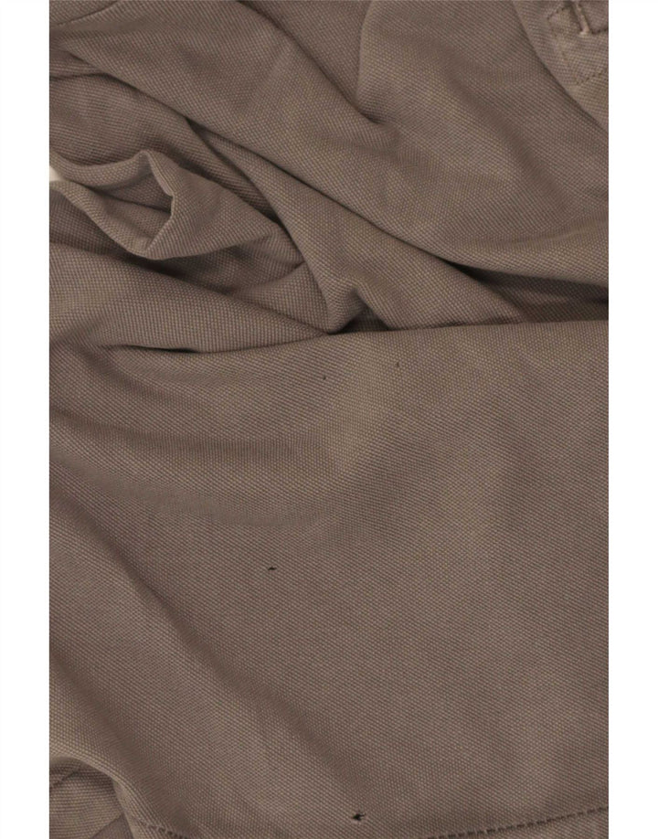 Camisa polo masculina Napapijri algodão cinza médio