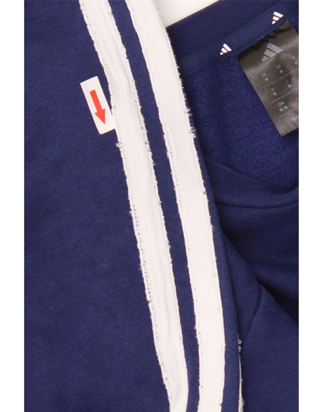 Adidas Mens Moletom Jumper Médio Azul Marinho Algodão