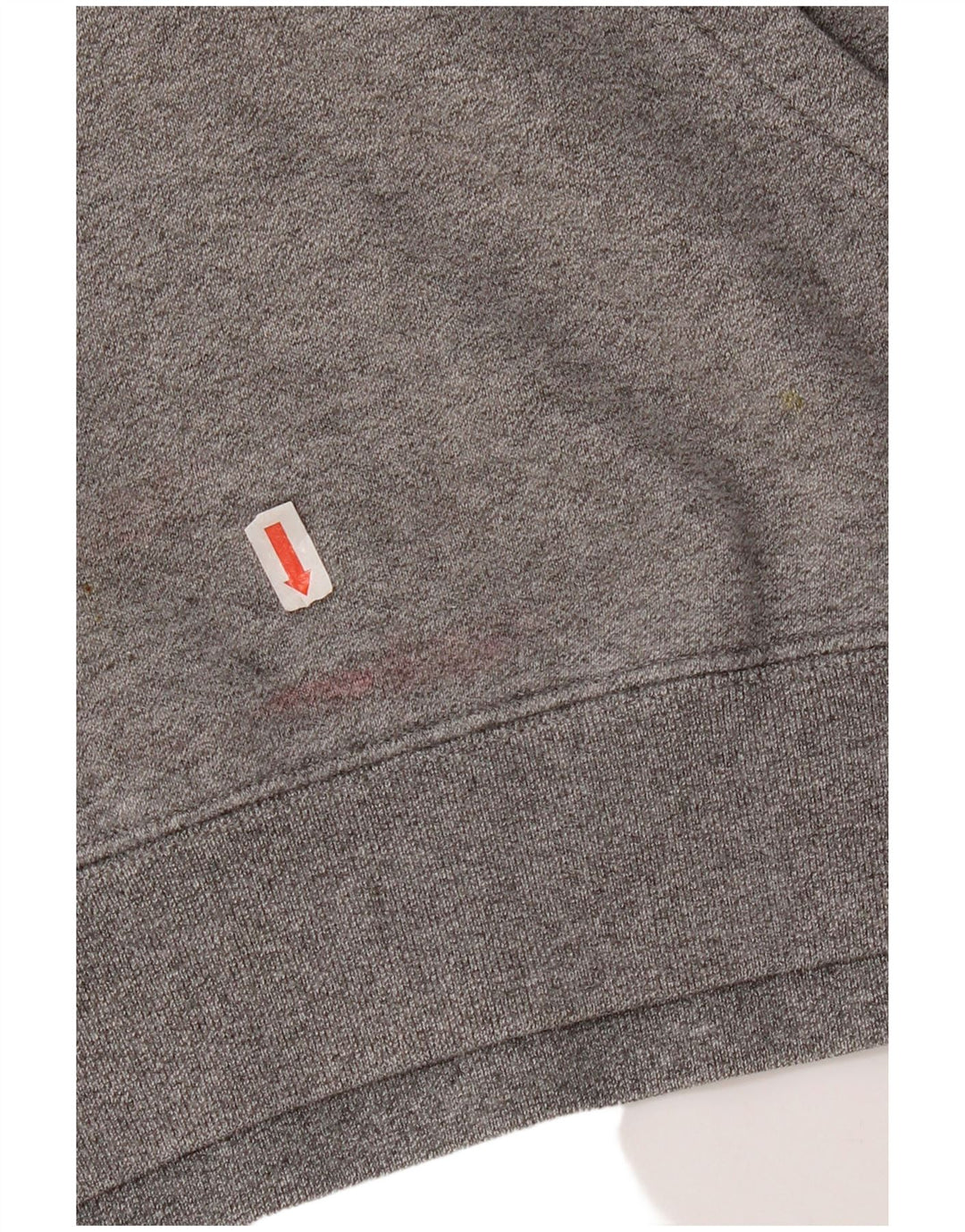 Jumper masculino com capuz gráfico Champion algodão manchado cinza médio