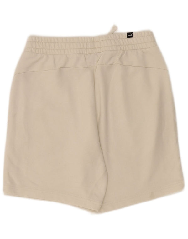 Puma Womens Graphic Sport Shorts UK 12 Médio Algodão Branco