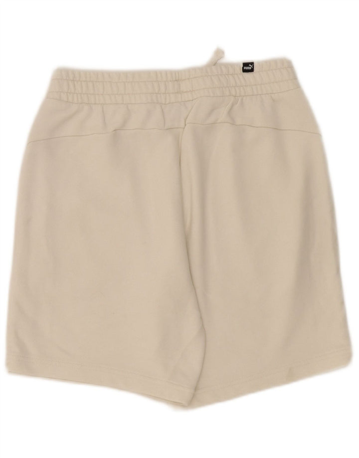 Puma Womens Graphic Sport Shorts UK 12 Médio Algodão Branco