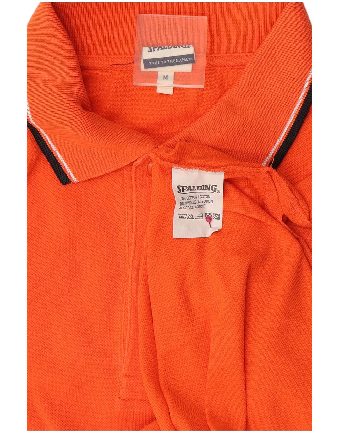 Camisa polo masculina Spalding algodão laranja médio
