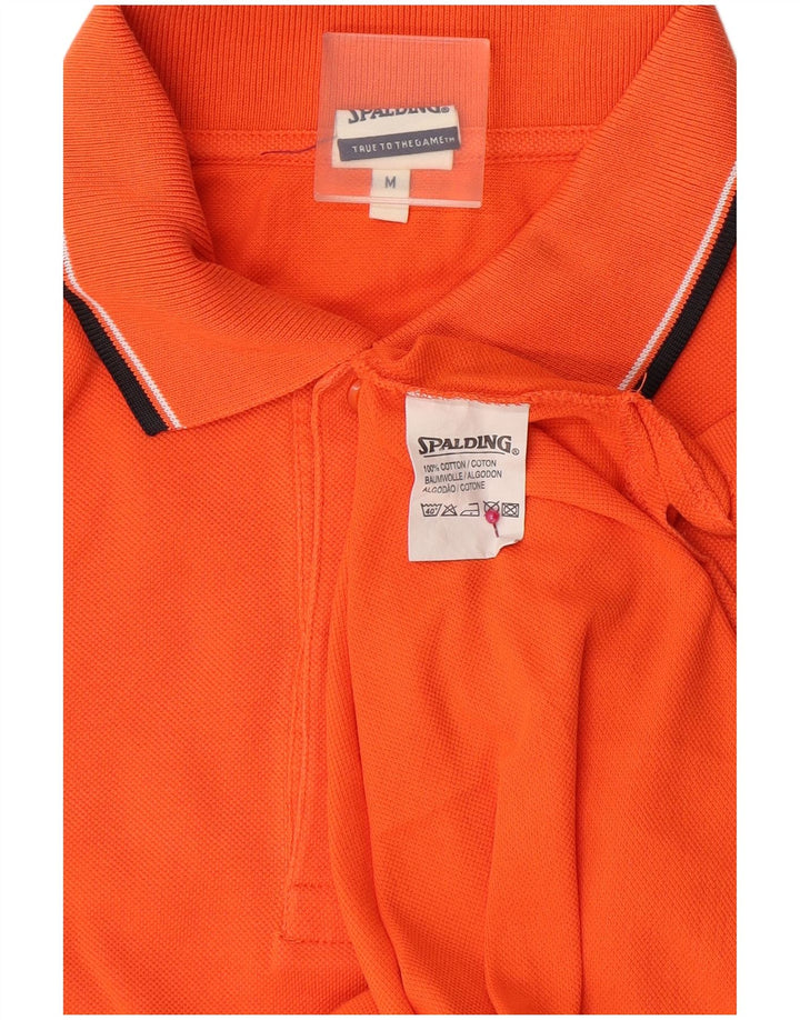 Camisa polo masculina Spalding algodão laranja médio
