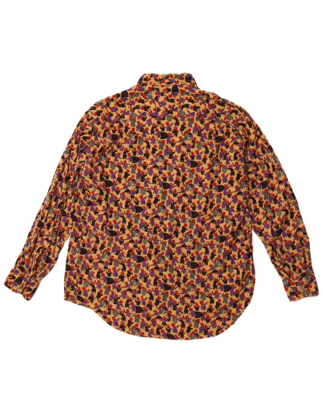 Camisa masculina VINTAGE com estampa abstrata pequena multicolorida