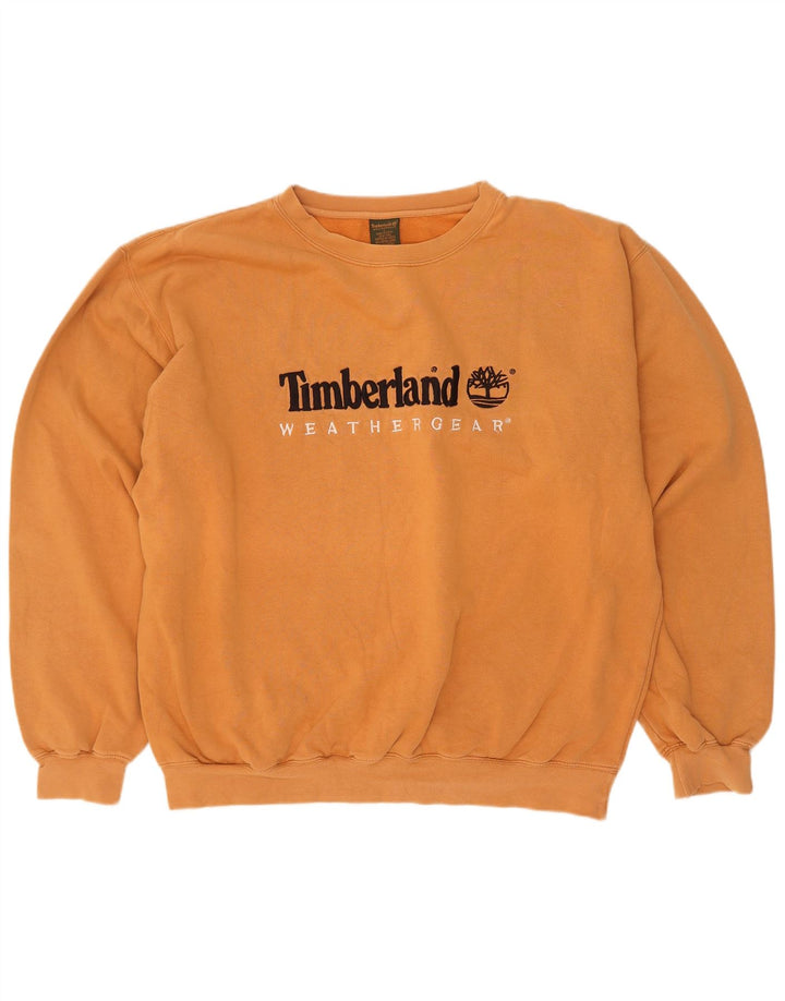 Timberland moletom gráfico masculino jumper grande algodão laranja