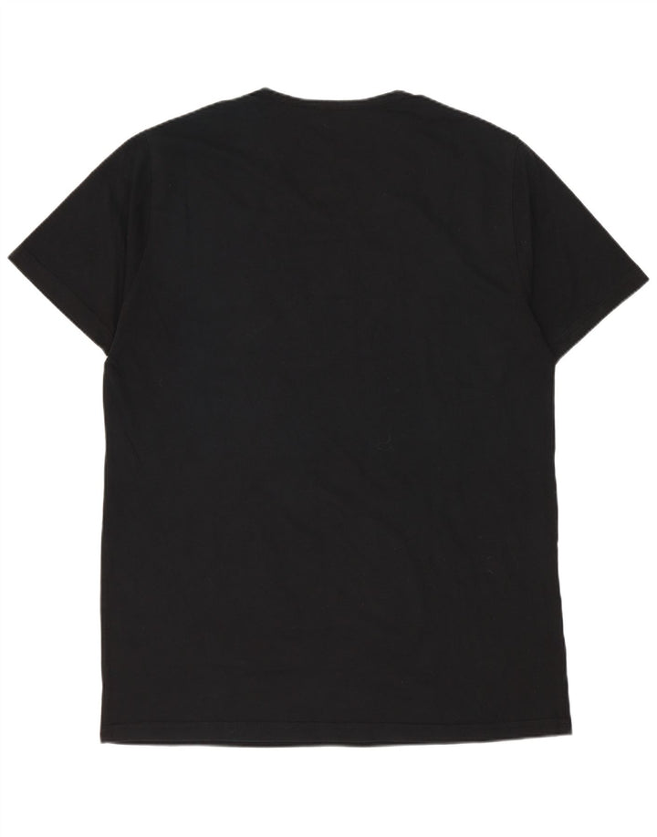 CALVIN KLEIN Mens Graphic T-Shirt Top Large Black Cotton