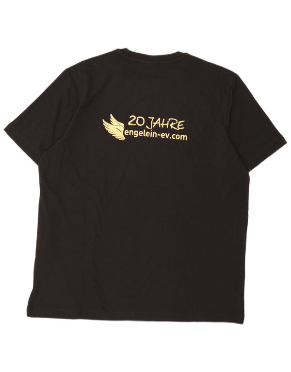 Adidas Mens Graphic T-Shirt Top Grande Algodão Preto