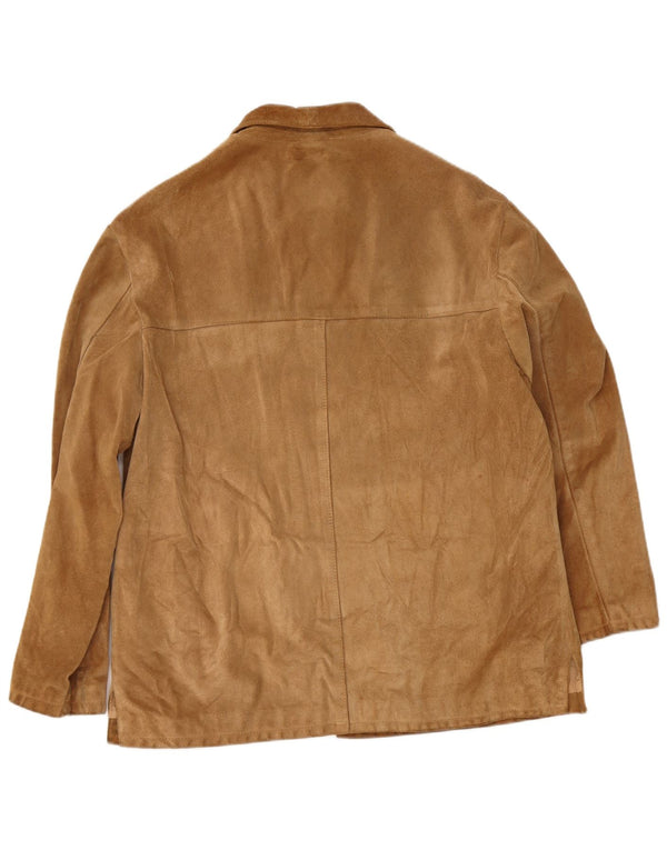 Jaqueta blazer feminina Lavorazione Artigiana com 4 botões UK 14 marrom médio