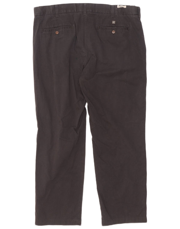Calça chino masculina Marks & Spencer Regular Fit W42 L31 algodão azul marinho