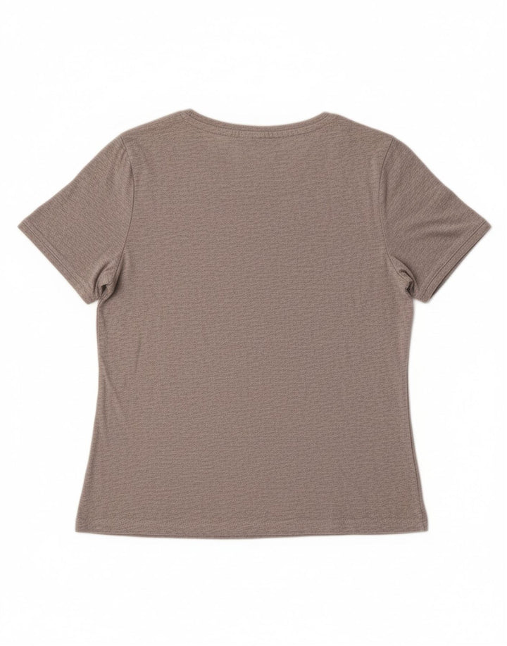 Camiseta feminina ADIDAS UK 14 algodão cinza médio