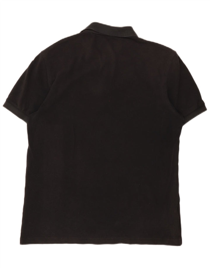 Camisa polo masculina Fred Perry de algodão preto médio