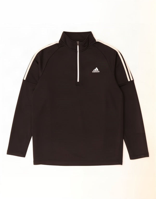 Adidas Mens Zip Neck Pullover Treino Top XL Preto Poliéster