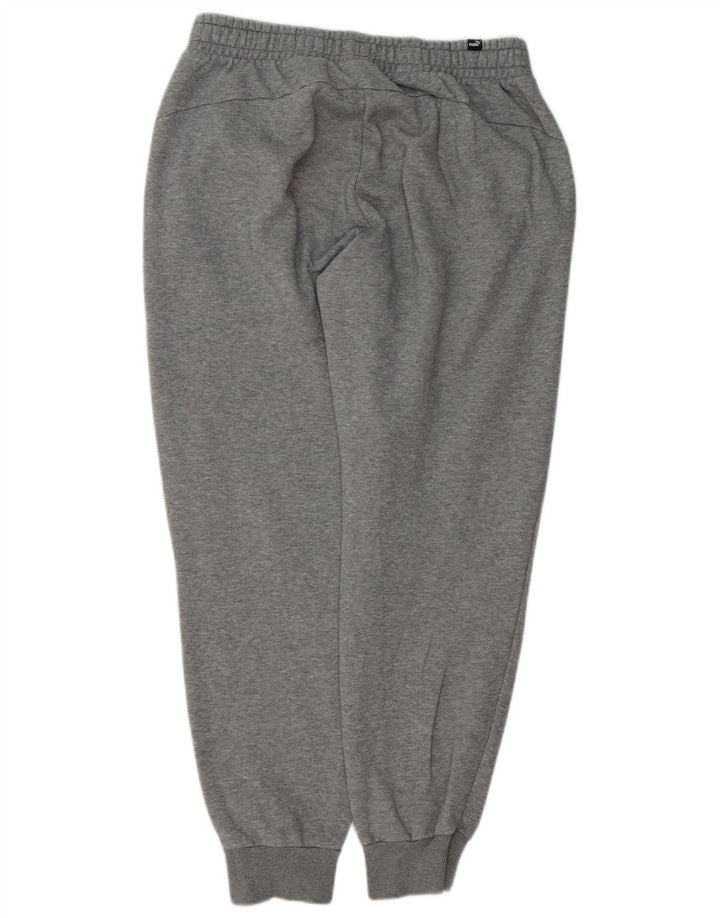 Calça de treino masculina PUMA joggers grande algodão cinza