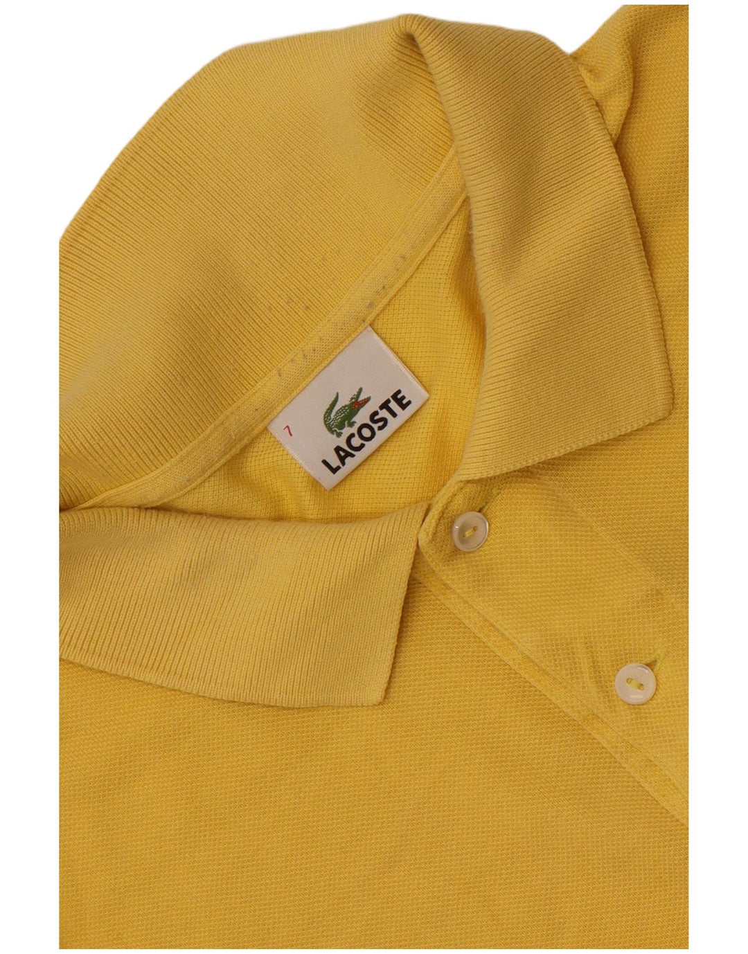 Camisa polo masculina Lacoste tamanho 7 2XL amarelo