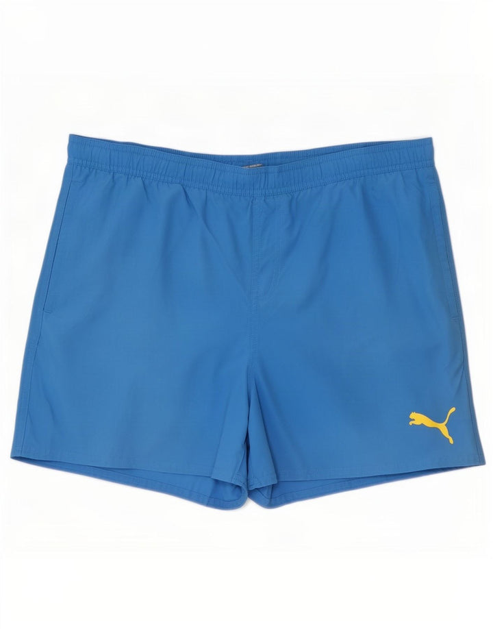 Shorts de natação masculino Puma médio azul poliéster