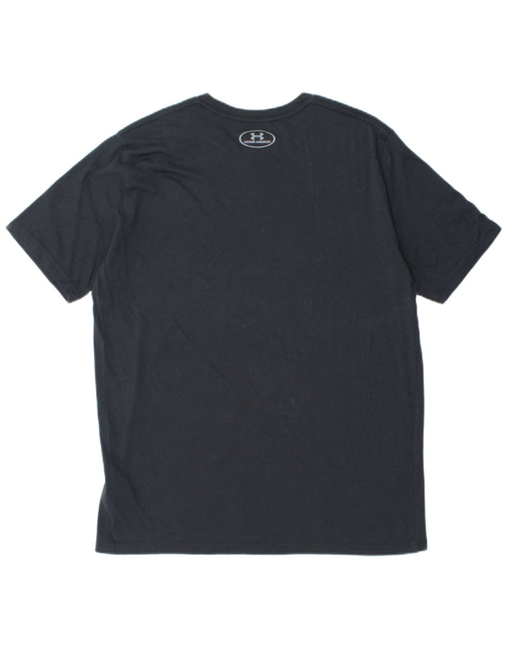 Camiseta masculina Under ARMOUR Heat Gear grande algodão preto