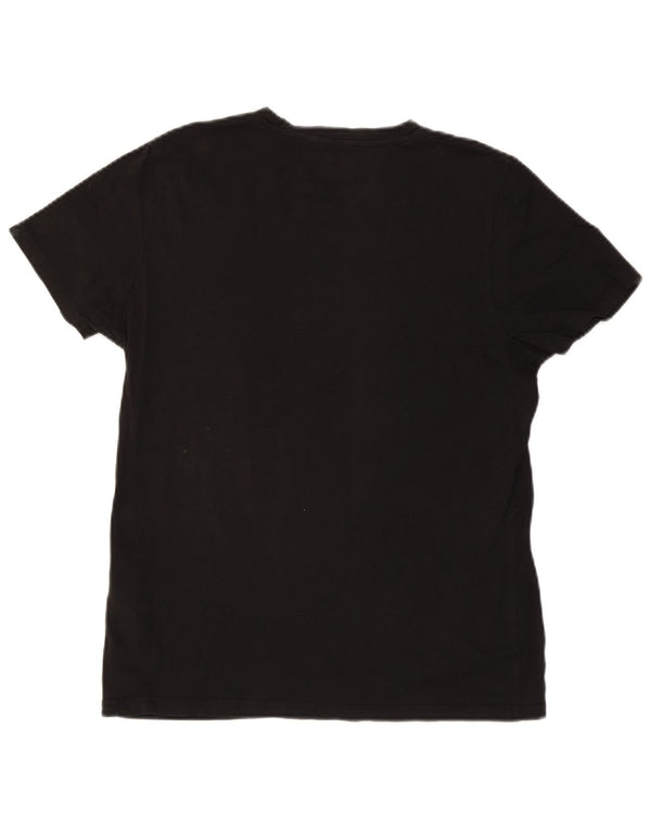 Camiseta masculina Jack & Jones Top médio algodão preto