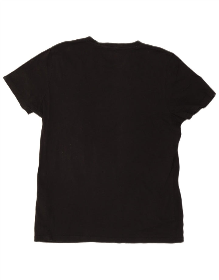 Camiseta masculina Jack & Jones Top médio algodão preto