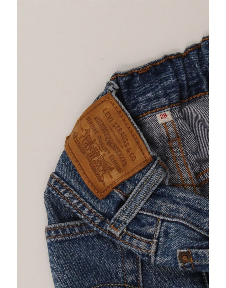 Mini saia jeans feminina LEVI'S W28 azul médio
